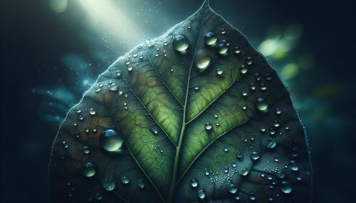 Dark Dew on Leaf HD
