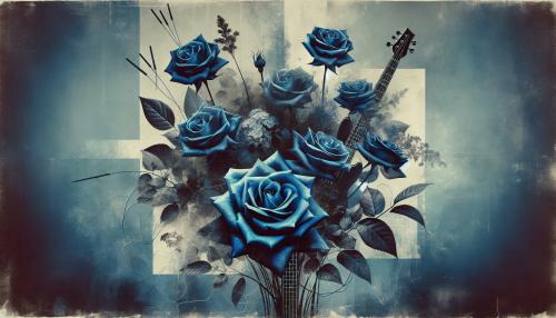  striking blue roses against a subtle background, inspired by Deftones' artistic vision. Ideal for those who appreciate a blend of music and botanical beauty, this captivating design brings a unique and edgy aesthetic to any space.