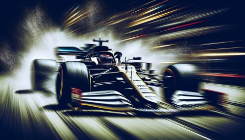 f1 car riding as fast as can