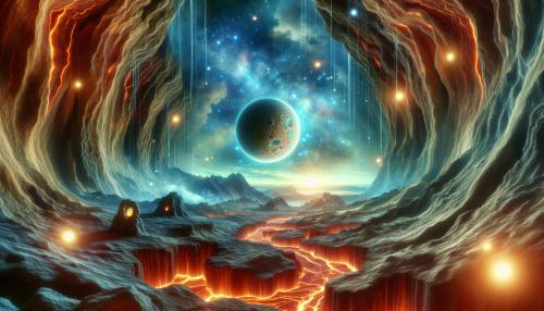 wallpapers like I'm inside the earth but i can see other planet
