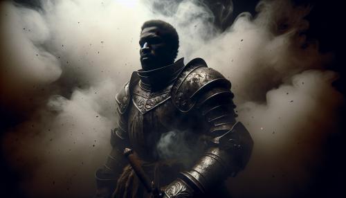 knight smoke fog ash firelight combat shadows
