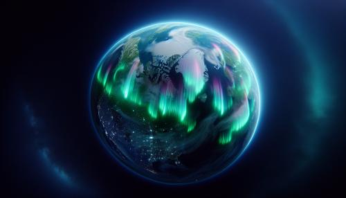 aurora above earth from space hd